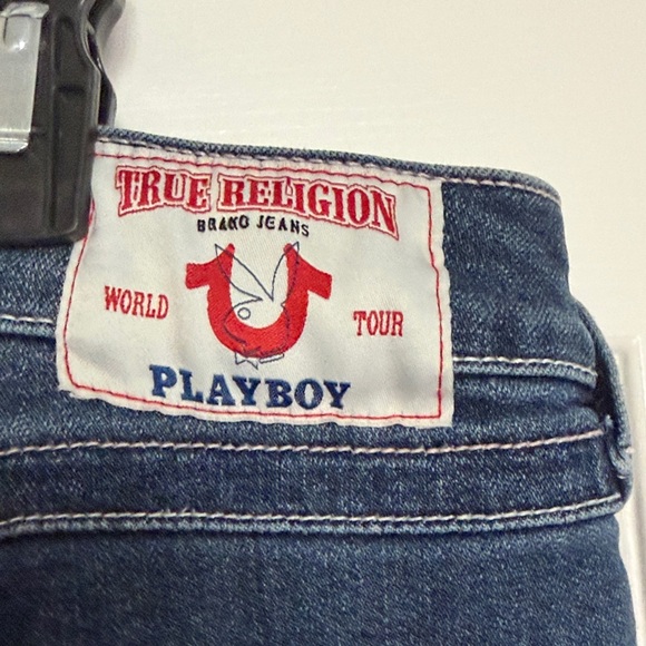 True Religion Blue Bootcut Jeans,Embroidered Bunny Patches, - Picture 6 of 9